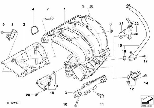 Support for BMW E81, E82, E87N, E88, E90, E91, E92, E93, E60N, E84, E83N, E85 (OEM 11617509718). Genuine BMW