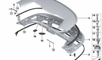 Lámina de protección contra roces OEM 51177419852 para BMW Serie 2 F23, F23 LCI. Original BMW.