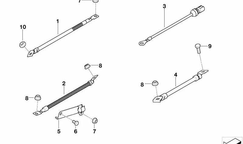 Startkabel BMW B+ für BMW 3 E90-Serie, E91, E92, E93 (OEM 12427809332). Original BMW