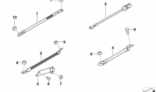Startkabel BMW B+ für BMW 3 E90-Serie, E91, E92, E93 (OEM 12427809332). Original BMW