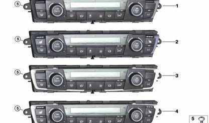 Automatic Climate Control Panel for BMW F20, F21, F22, F30, F31, F34, F35, F32 (OEM 64119287340). Original BMW.