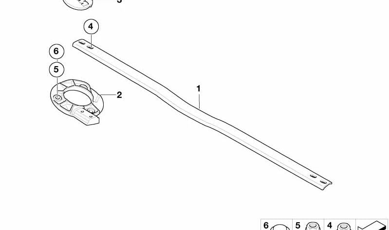 Vordere Querleiste für BMW 3 E46 -Serie (OEM 51717895414). Original BMW