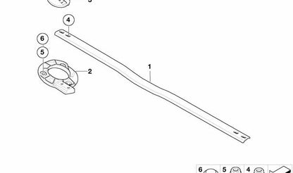 Soporte izquierdo OEM 51717895249 para BMW E46. Original BMW.