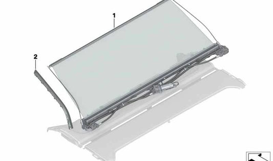Protection solaire arrière électrique Persiane pour la série BMW 7 G11, G12 (OEM 51467990180). BMW d'origine