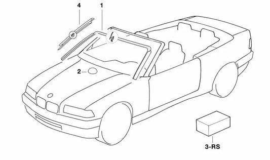Kit de réparation des lunas froids 1H OEM 83192289285 pour BMW E30, E36, E34, E39, E32, E38, E83, E70, E71, E72 et Mini R50, R52, R53, R56, R56n. BMW et mini d'origine.