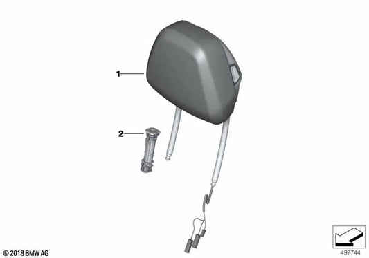 Apoio de cabeça de couro para BMW G14, G15, G16 (OEM 52107495195). BMW originais.