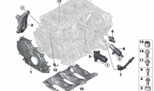 Connecteur de moteur OEM 11118511205 pour BMW F20, F21, F22, F23, F45, F46, F30, F31, F34, F35, G20, F32, F33, F36, G22, G26, F10, F11, G30, G31, G38, G32, G11, G12, F48, F49, F39, F25, G01, G08, F26, G02, F15. BMW d'origine.