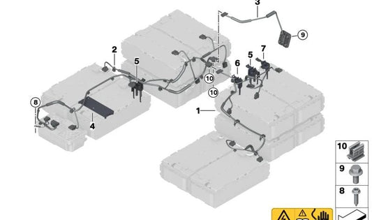 Cable de comunicación OEM 61279455500 para BMW X5 G05 xDrive45e (modelos TA61, TA62). Compatible con vehículos producidos entre 08/2019 y 03/2023. Original BMW.