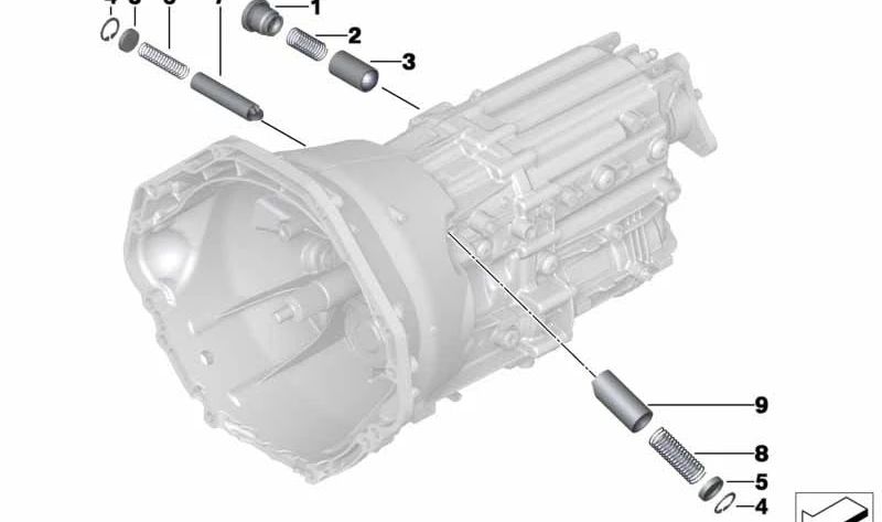 Muelle de presión OEM 23317607667 para BMW E82, E88, F10, F11, F06, F12, F13, E89. Original BMW.