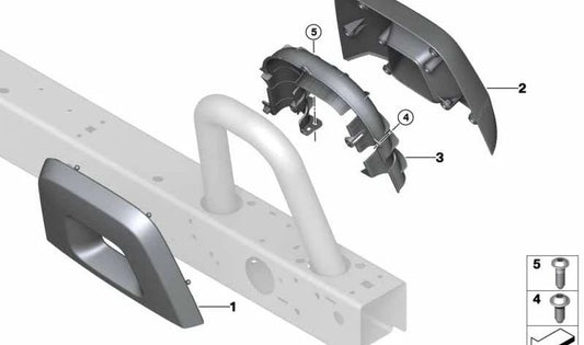 Cubierta trasera izquierda del arco antivuelco OEM 51467456449 para BMW Z4 G29. Pieza original BMW.
