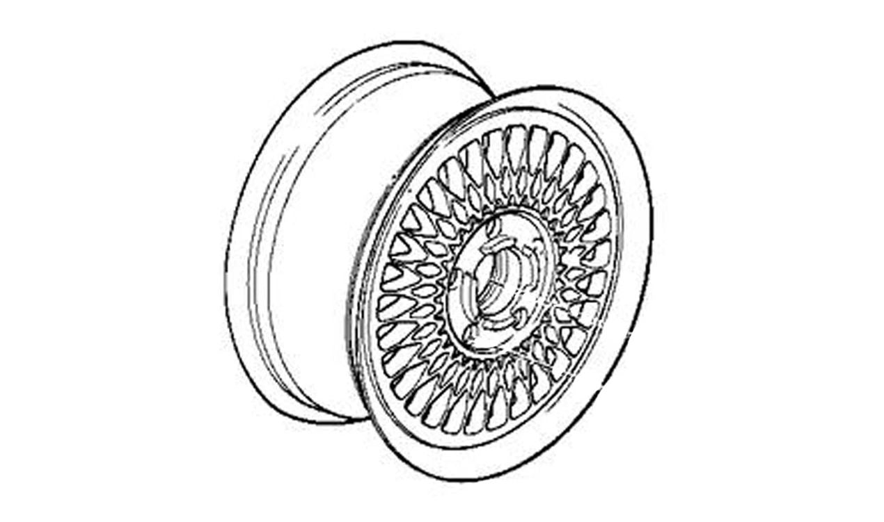 Llanta de aleación 17" estilo de radios cruzados OEM 36121180448 para BMW E31. Original BMW.