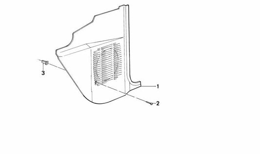 Right front side panel 51431942212 for BMW E30. Original BMW.