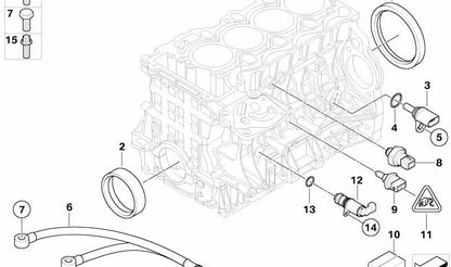 Juego de juntas para cárter de motor OEM 11117511529 para BMW E81, E82, E87, E88, E46, E90, E91, E92, E93, E60, E61, E84, E83, E85. Producto original BMW.