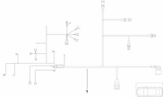 Module périphérique de câblage du moteur pour BMW E39 (OEM 12517503794). BMW d'origine