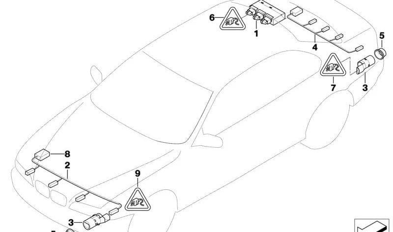 Pin housing for BMW series 1 E81, E82, E87N, E88, F40, Series 2 F44, G87, Series 5 E60, E61, Series 6 E63, E64, Series 7 E65, E66, G11, G12, Series 8 G14, G15, X1 E84, X5 E70, F95, G05, G05, G18, X6 F9 G06, X7 G07, XM G09 (OEM 61138387220). BMW original