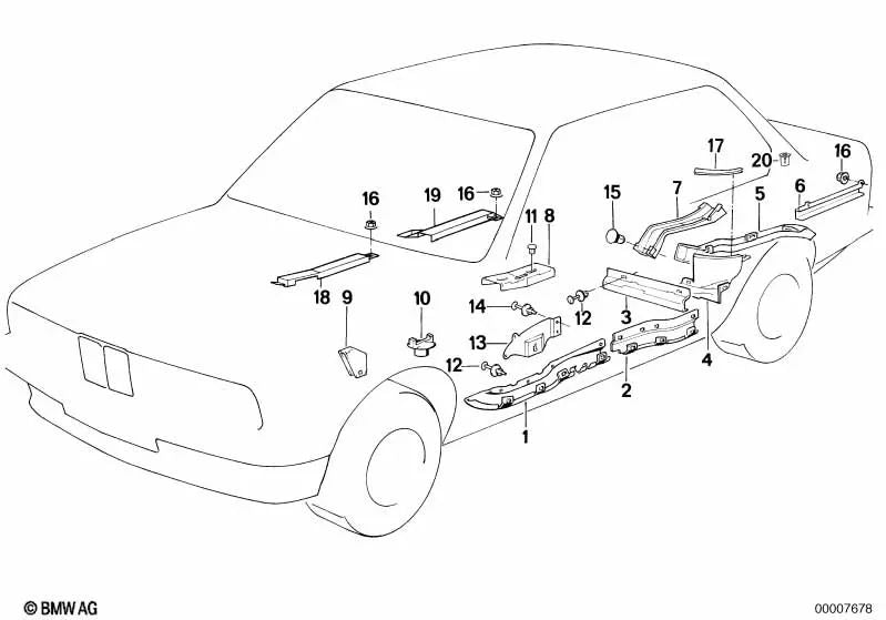 Botón de presión para BMW Serie 3 E30, Serie 5 E28, E34, Serie 6 E24, Serie 7 E23, E32 (OEM 52101906933). Original BMW