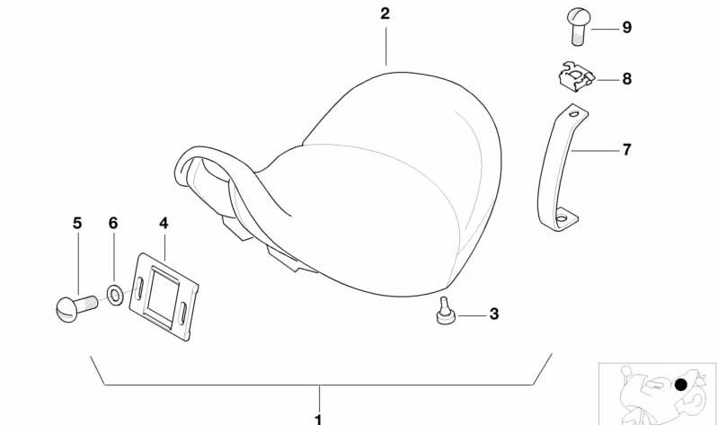 Parafuso de cabeça cilíndrica OEM 18221464332 para motocicletas BMW R1150GS, R1100RT, K1200RS... e muito mais. Originais BMW Motorrad.