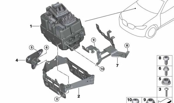 Tornillo cabeza cilíndrica OEM 07146950624 para BMW E82, E90, E91, E93, X1 E84, X3 G01, G01 LCI… y más. Original BMW.