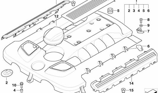 Lati di gomma per BMW 7 E38 Series, E65 (OEM 11142248177). BMW originale.
