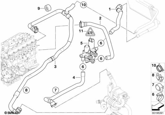 Válvula de comutação para BMW E90, E90N, E91, E91N, E92, E92N, E93 (OEM 64126951814). BMW original.