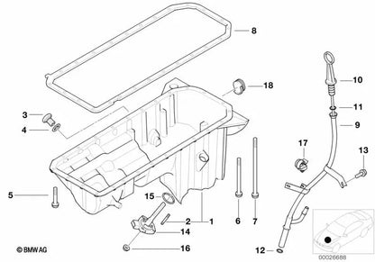 Sensor de nivel de aceite para BMW Serie 5 E39, Serie 7 E38 (OEM 12617508002). Original BMW.
