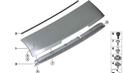 Spoiler trasero inferior OEM 51627296771 para BMW i3 I01 (01/2013 - 10/2017). Original BMW.