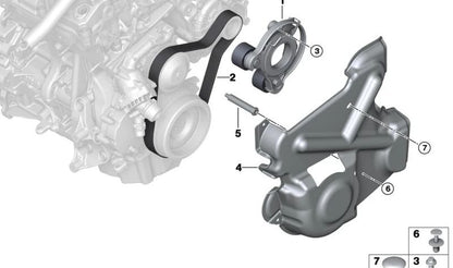 Correa poli V OEM 11287634195 para BMW F45 225xe, I12 i8, I15 i8. Compatible con modelos híbridos y eléctricos. Original BMW.