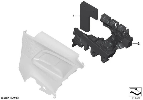 Panel de puerta trasero izquierdo OEM 51439475035 para BMW Serie 2 G42, G87 M2. Original BMW.