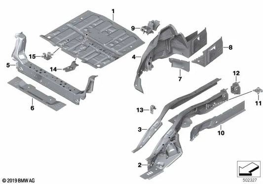Pasarruedas trasero derecho OEM 41009883556 para BMW F44, F46, X1 F48... y más. Original BMW.