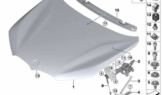 Cubrejuntas OEM 51237954202 para BMW F48. Original BMW.