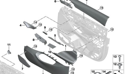 Clip de sujeción OEM 07149241763 para BMW F20, F30, F31, F35, F80, F32, F33, F82, F83, G60, G61, G68, G90, F25, F15, F85, F16, F86 y MINI R60. Original BMW y MINI.