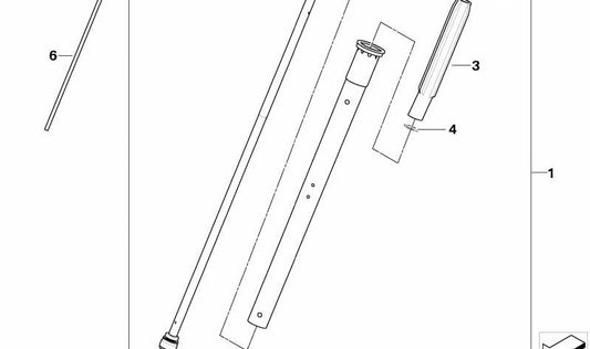 Amortiguador delantero derecho OEM 31427708806 para motos BMW G 650 X (K15). Original BMW Motorrad.