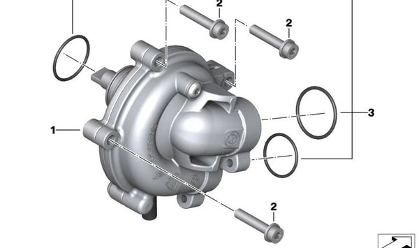 Bomba de líquido refrigerante OEM 11518569272 para motos BMW K1600GT, K1600GTL, K1600 Bagger. Original BMW Motorrad.