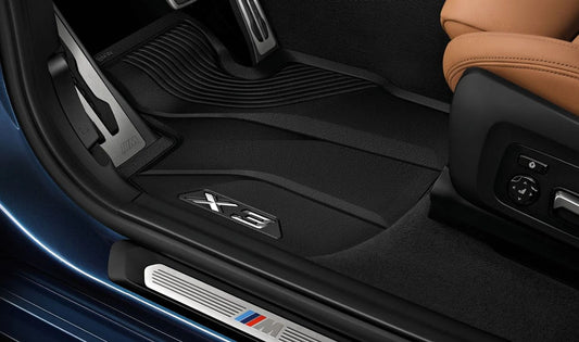 Alfombrillas todo tiempo delanteras OEM 51472450511 para BMW X3 G01, X3 G01 LCI, iX3 G08 BEV, X3 M F97... y más. Original BMW.