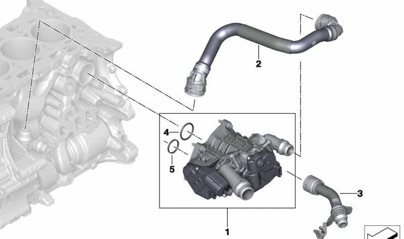 Módulo de gestión térmica para BMW Serie 2 G42, Serie 3 G20, G21, G28, Serie 4 G22, G23, G26, Serie 5 G30, G31, G38, Serie 6 G32, Serie 7 G11N, X3 G01, X4 G02, X5 G05, X6 G06, Z4 G29 (OEM 11538642560). Original BMW