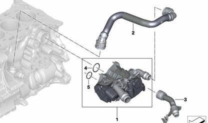 Módulo de gestión térmica para BMW Serie 2 G42, Serie 3 G20, G21, G28, Serie 4 G22, G23, G26, Serie 5 G30, G31, G38, Serie 6 G32, Serie 7 G11N, X3 G01, X4 G02, X5 G05, X6 G06, Z4 G29 (OEM 11538642560). Original BMW