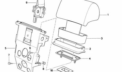 Embellecedor de asiento OEM 52208102709 para BMW E34, E32. Original BMW.