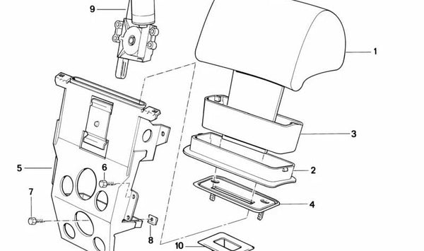 Tapa embellecedora OEM 52208116436 para BMW E34, E32. Original BMW.