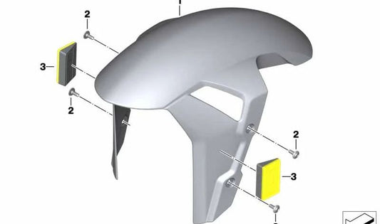 Tampa da roda dianteira OEM 46618406860 para BMW S 1000 R Motorcycles, S 1000 RR. BMW Motorrad original.