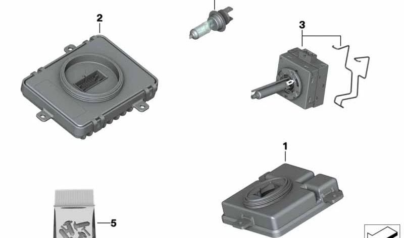 Module électronique de phare OEM 63128562386 pour motos BMW K1600GT, K1600GTL, K1600Bagger. BMW Motorrad d'origine.