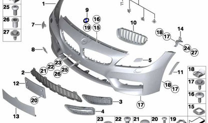 Tapa gancho de remolque imprimada OEM 51118048042 para BMW Z4 E89. Original BMW.