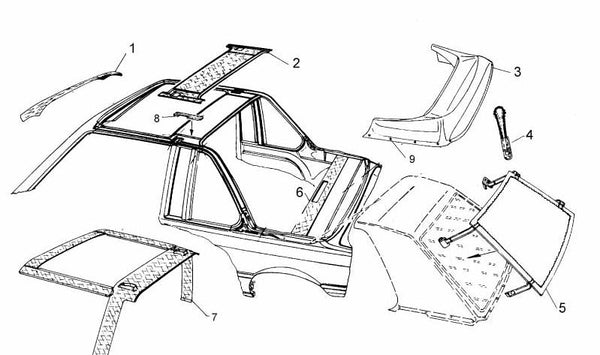 Cubierta de lona (Persenning) para BMW E21. Original BMW. OEM 54310006295.