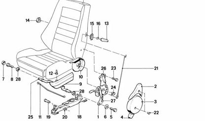 Manilla exterior derecha para BMW Serie 3 E30 (OEM 52101924802). Original BMW.