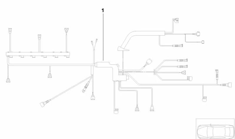 Câblage du moteur Module OEM 12517521191 pour BMW E46. Remplacement BMW d'origine.