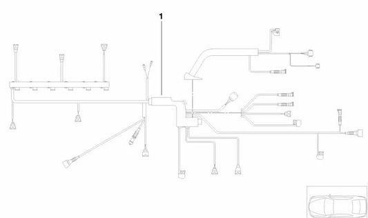 Wiring Harness Engine Module for BMW Z4 E89 (OEM 12517598073). Original BMW