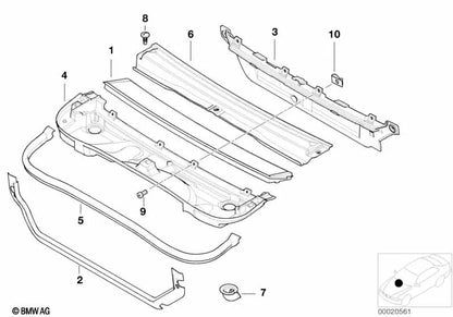 Screw for BMW X3 E83, E83N 3 Series E46 (OEM 07143451510). Original BMW
