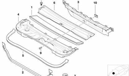 Carcasa del microfiltro OEM 64317894610 para BMW E46. Original BMW.