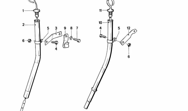 Misurazione dell'olio OEM Tubo di varilla 11431266325 per BMW E21, E28. BMW originale BMW.