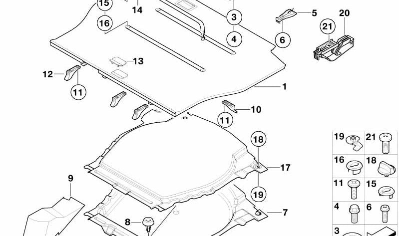 Boot Floor Liner for BMW X5 E53 (OEM 51477007773). Original BMW