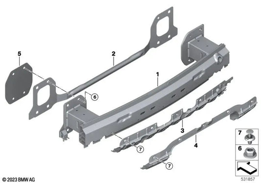 Supporto posteriore per BMW G07, G07N (OEM 51127498072). BMW originale